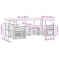 vidaXL Σειρά Καναπέ Εξωτερικού 6 τμχ. Άσπρο και Ανθρακί Πολυεστέρας