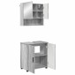 vidaXL Σετ Επίπλων Μπάνιου 2 τεμ. Γκρίζο Σονομα 61 x 35 x 64 εκ.