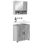 vidaXL Σετ Επίπλων Μπάνιου 2 τεμ. Γκρίζο Σονομα 61 x 35 x 64 εκ.