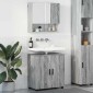 vidaXL Σετ Επίπλων Μπάνιου 2 τεμ. Γκρίζο Σονομα 61 x 35 x 64 εκ.