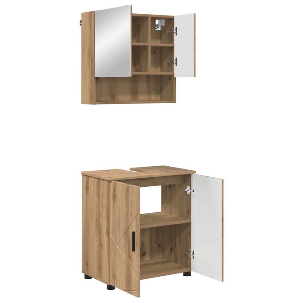 vidaXL Σετ Επίπλων Μπάνιου 2 τμχ. Artisan Oak 61 x 35 x 64 εκ.