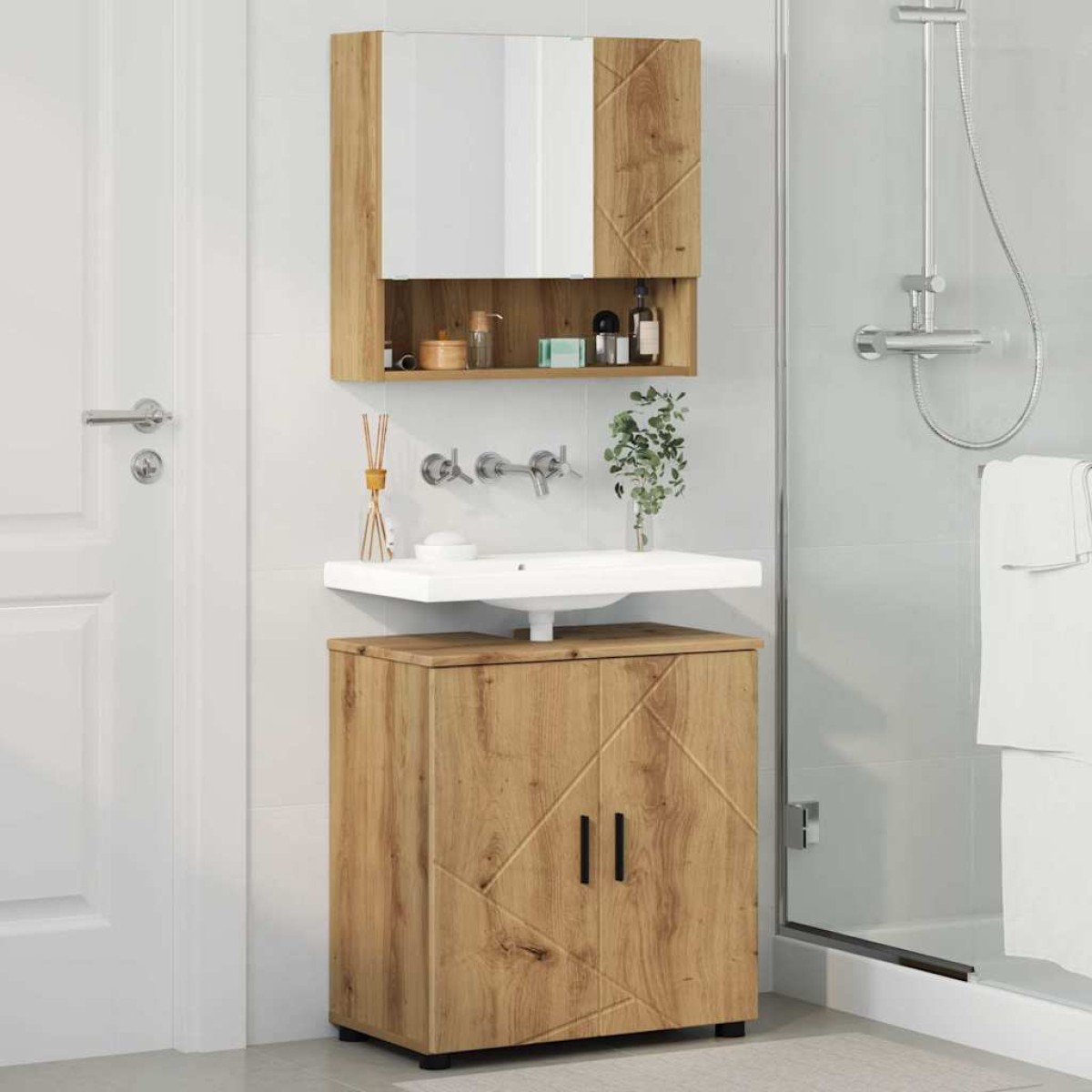 vidaXL Σετ Επίπλων Μπάνιου 2 τμχ. Artisan Oak 61 x 35 x 64 εκ.