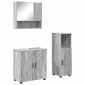 vidaXL Σετ Επίπλων Μπάνιου 3 τμχ. Γκρίζο Σονομα 61 x 35 x 64 εκ.