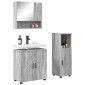 vidaXL Σετ Επίπλων Μπάνιου 3 τμχ. Γκρίζο Σονομα 61 x 35 x 64 εκ.
