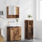 vidaXL Σετ Επίπλων Μπάνιου 3 τμχ. Παλιό Ξύλο 61 x 35 x 64 εκ.