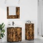 vidaXL Σετ Επίπλων Μπάνιου 3 τμχ. Καπνιστό Δρύς 61 x 35 x 64 εκ.
