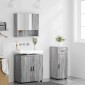 vidaXL Σετ Επίπλων Μπάνιου 3 τμχ. Γκρίζο Σονομα 61 x 35 x 64 εκ.