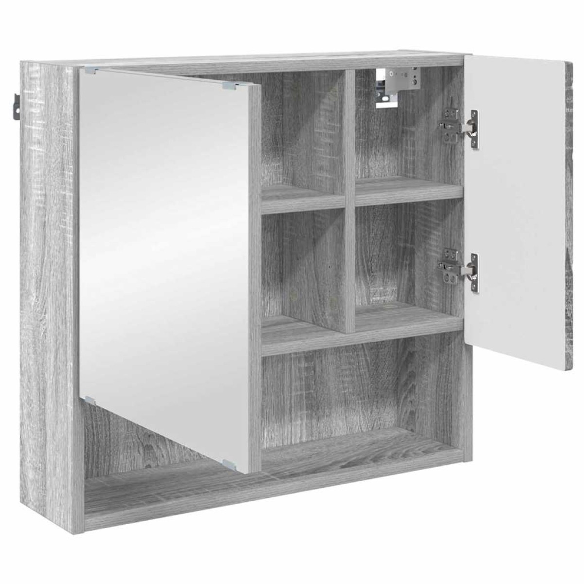 vidaXL Σετ Επίπλων Μπάνιου 3 τμχ. Γκρίζο Σονομα 61 x 35 x 64 εκ.