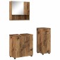 vidaXL Σετ Επίπλων Μπάνιου 3 τμχ. Παλιό Ξύλο 61 x 35 x 64 εκ.
