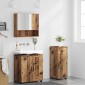 vidaXL Σετ Επίπλων Μπάνιου 3 τμχ. Παλιό Ξύλο 61 x 35 x 64 εκ.