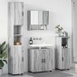 vidaXL Σετ Επίπλων Μπάνιου 4 τμχ. Γκρίζο Σονομα 61 x 35 x 64 εκ.