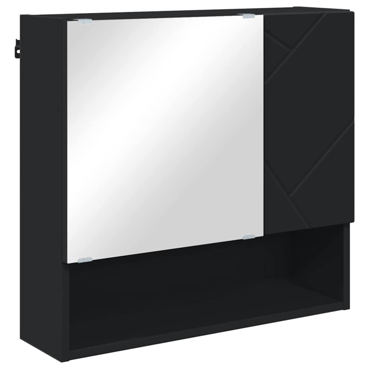 vidaXL Σετ Επίπλων Μπάνιου 4 τμχ. Μαύρο 61 x 35 x 64 εκ.