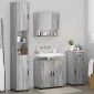 vidaXL Σετ Επίπλων Μπάνιου 4 τμχ. Γκρίζο Σονομα 61 x 35 x 64 εκ.