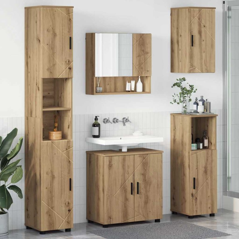 vidaXL Σετ Επίπλων Μπάνιου 5 τμχ. Artisan Oak 61 x 35 x 64 εκ.