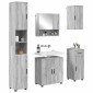 vidaXL Σετ Επίπλων Μπάνιου 5 τμχ. Γκρίζο Σονομα 61 x 35 x 64 εκ.