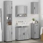 vidaXL Σετ Επίπλων Μπάνιου 5 τμχ. Γκρίζο Σονομα 61 x 35 x 64 εκ.