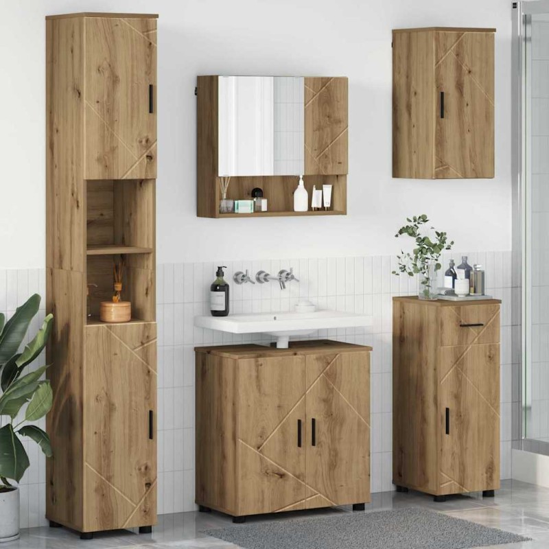 vidaXL Σετ Επίπλων Μπάνιου 5 τμχ. Artisan Oak 61 x 35 x 64 εκ.