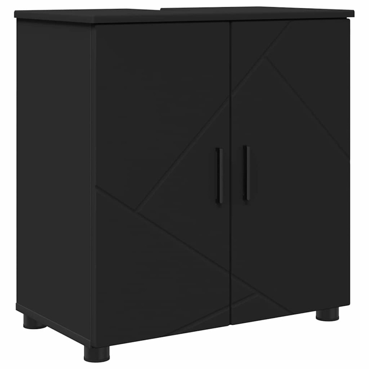 vidaXL Σετ Επίπλων Μπάνιου 4 τμχ. Μαύρο 61 x 35 x 64 εκ.