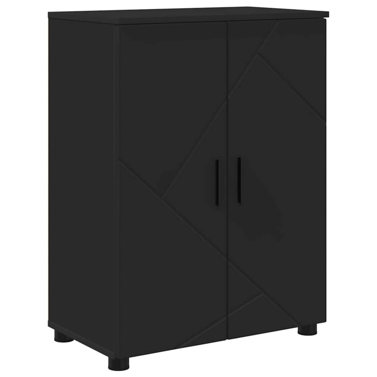 vidaXL Σετ Επίπλων Μπάνιου 4 τμχ. Μαύρο 61 x 35 x 64 εκ.