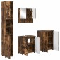 vidaXL Σετ Επίπλων Μπάνιου 4 τμχ. Καπνιστό Δρύς 61 x 35 x 64 εκ.