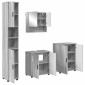vidaXL Σετ Επίπλων Μπάνιου 4 τμχ. Γκρίζο Σονομα 61 x 35 x 64 εκ.