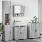 vidaXL Σετ Επίπλων Μπάνιου 4 τμχ. Γκρίζο Σονομα 61 x 35 x 64 εκ.