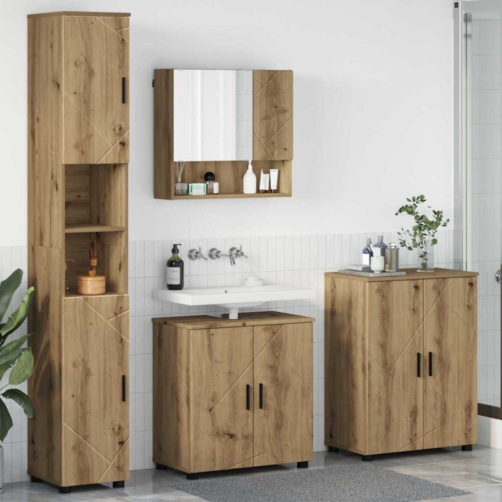 vidaXL Σετ Επίπλων Μπάνιου 4 τμχ. Artisan Oak 61 x 35 x 64 εκ.