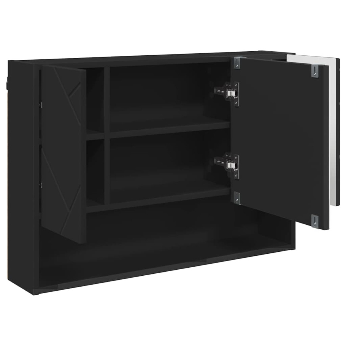vidaXL Σετ Επίπλων Μπάνιου 3 τμχ. Μαύρο 76,5 x 35 x 64 εκ
