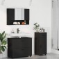 vidaXL Σετ Επίπλων Μπάνιου 3 τμχ. Μαύρο 76,5 x 35 x 64 εκ
