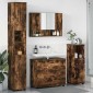vidaXL Σετ Επίπλων Μπάνιου 4 τμχ. Καπνιστό Δρύς 35 x 30 x 192 εκ