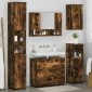 vidaXL Σετ Επίπλων Μπάνιου 5 τμχ. Καπνιστό Δρύς 35 x 30 x 192 εκ