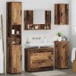 vidaXL Σετ Επίπλων Μπάνιου 5 τμχ. Παλιό Ξύλο 35 x 30 x 192 εκ