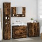vidaXL Σετ Επίπλων Μπάνιου 4 τμχ. Καπνιστό Δρύς 35 x 30 x 192 εκ