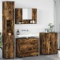 vidaXL Σετ Επίπλων Μπάνιου 4 τμχ. Καπνιστό Δρύς 35 x 30 x 192 εκ