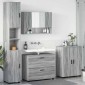vidaXL Σετ Επίπλων Μπάνιου 4 τμχ. Γκρίζο Σονομα 35 x 30 x 192 εκ