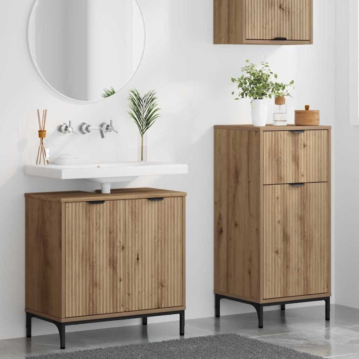 vidaXL Σετ Επίπλων Μπάνιου 2 τεμ. Artisan Oak
