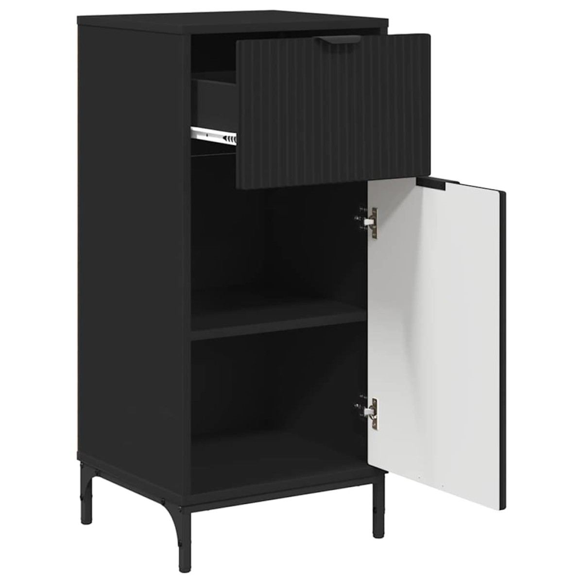 vidaXL Σετ Επίπλων Μπάνιου 3 τμχ. Μαύρο 39,5 x 36 x 88 εκ