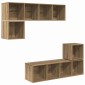 vidaXL Σετ επίπλου τηλεόρασης 4 τμχ. Artisan Oak Επεξεργασμένο Ξύλο