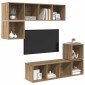 vidaXL Σετ επίπλου τηλεόρασης 4 τμχ. Artisan Oak Επεξεργασμένο Ξύλο
