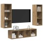 vidaXL Σετ επίπλου τηλεόρασης 3 τμχ. Artisan Oak Επεξεργασμένο Ξύλο