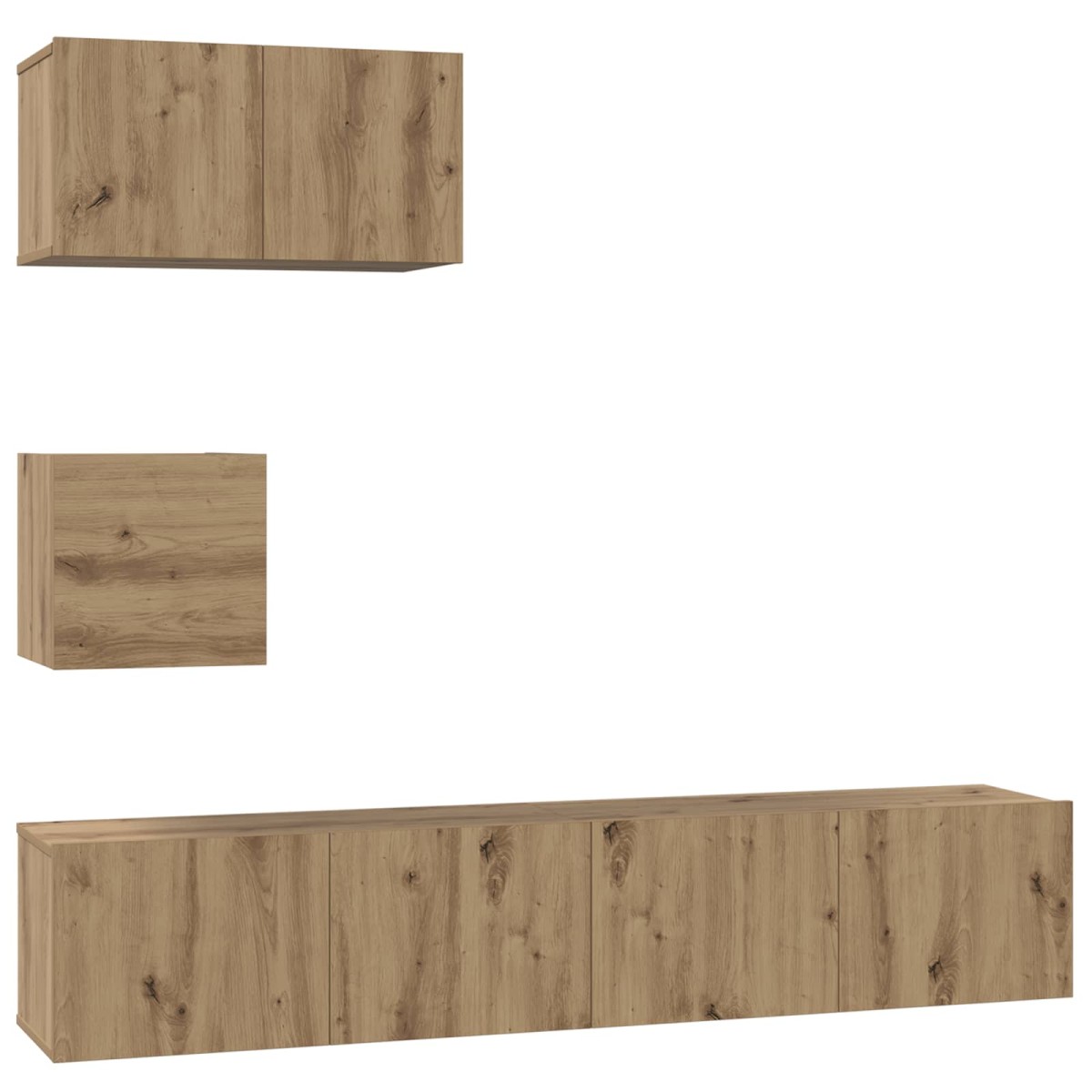 vidaXL Σετ επίπλου τηλεόρασης 3 τμχ. Artisan Oak Επεξεργασμένο Ξύλο