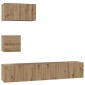 vidaXL Σετ επίπλου τηλεόρασης 3 τμχ. Artisan Oak Επεξεργασμένο Ξύλο