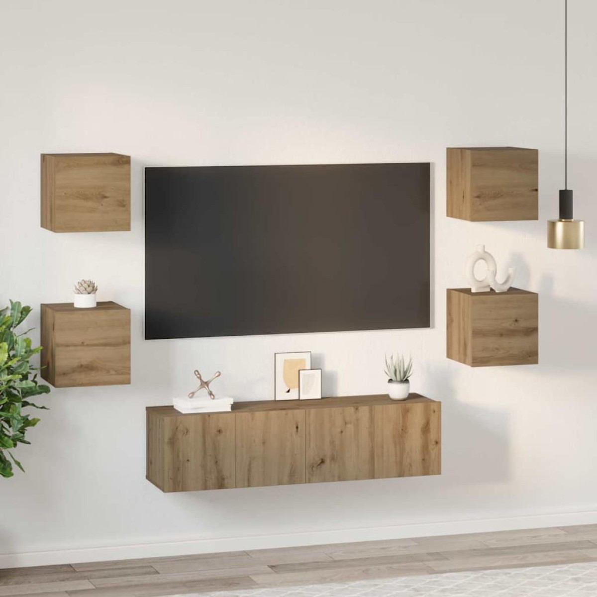 vidaXL Σετ επίπλου τηλεόρασης 6 τμχ. Artisan Oak Επεξεργασμένο Ξύλο
