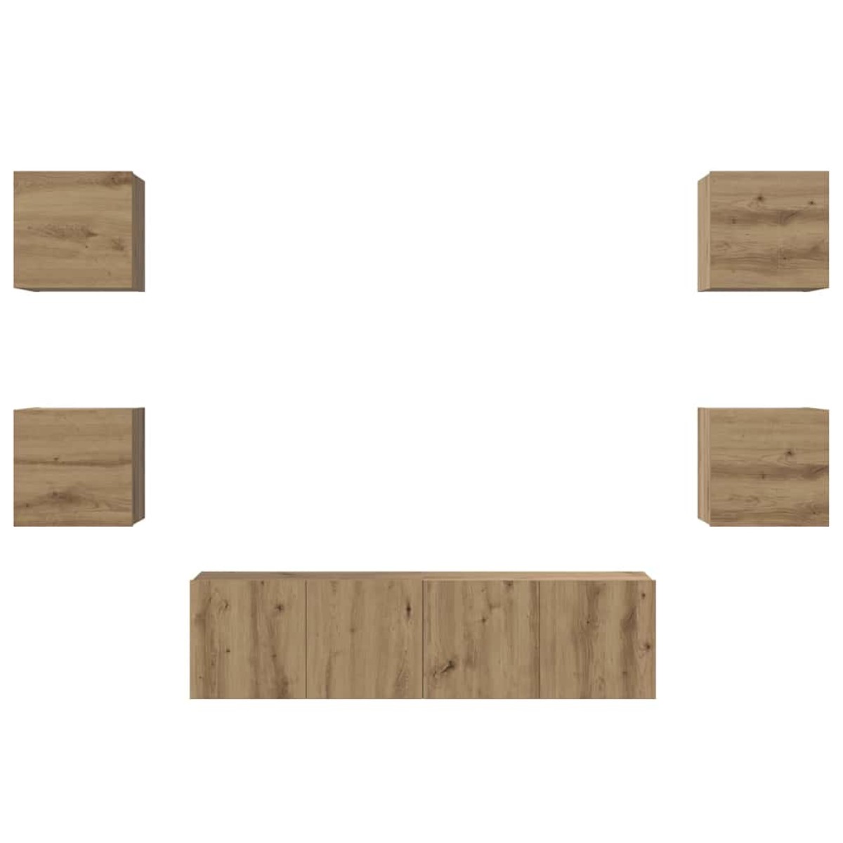 vidaXL Σετ επίπλου τηλεόρασης 6 τμχ. Artisan Oak Επεξεργασμένο Ξύλο