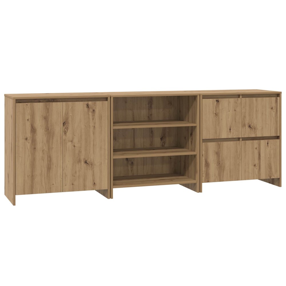 vidaXL Πλαϊνό γραφείο 3 τμχ. Artisan Oak 70 x 41 x 75 εκ.