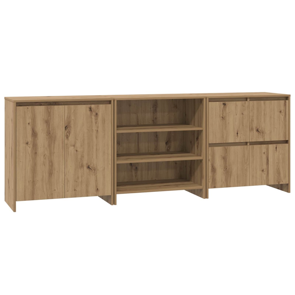 vidaXL Πλαϊνό γραφείο 3 τμχ. Artisan Oak 70 x 41 x 75 εκ.