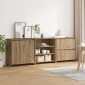 vidaXL Πλαϊνό γραφείο 3 τμχ. Artisan Oak 70 x 41 x 75 εκ.