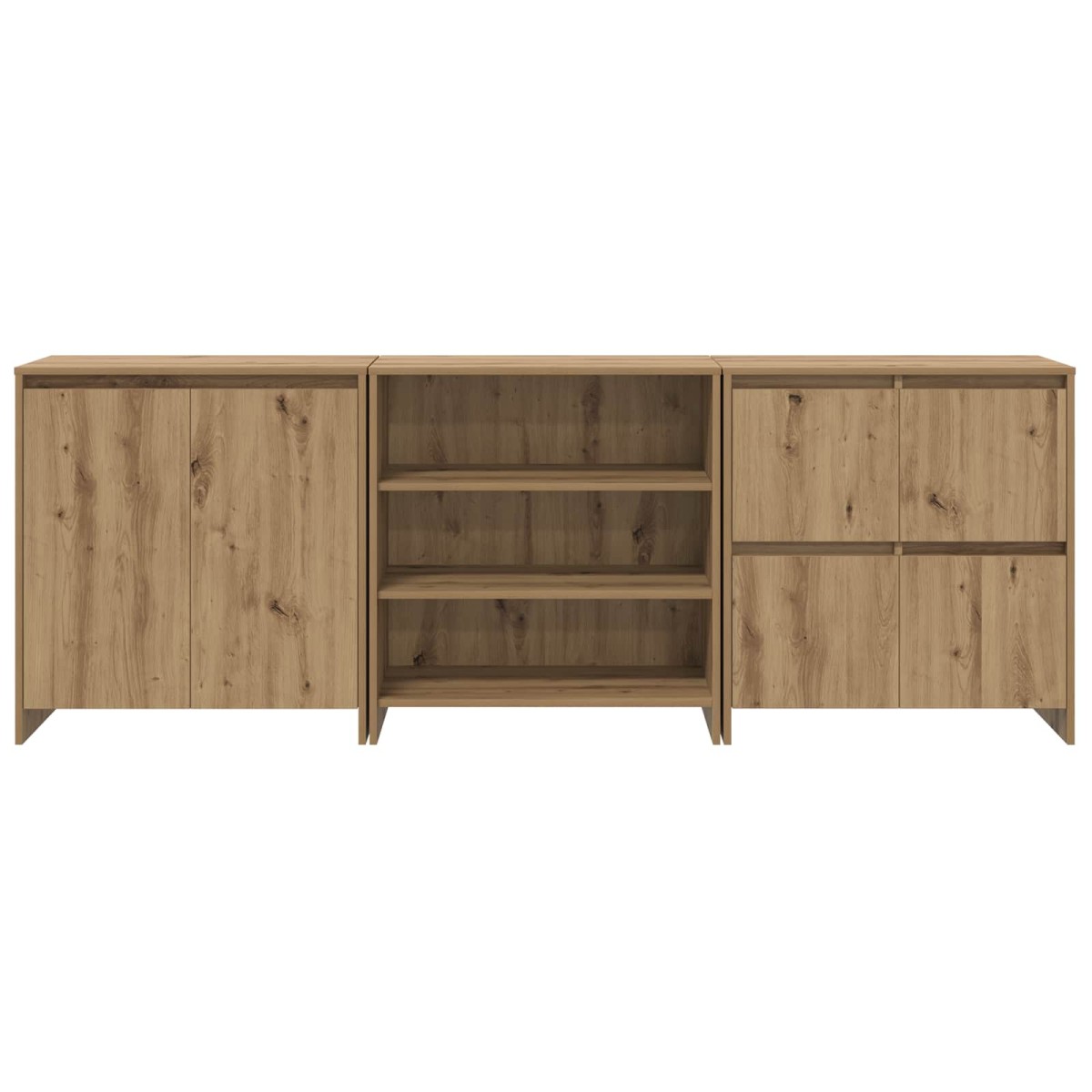 vidaXL Πλαϊνό γραφείο 3 τμχ. Artisan Oak 70 x 41 x 75 εκ.