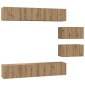 vidaXL Σετ επίπλου τηλεόρασης 6 τμχ. Artisan Oak Επεξεργασμένο Ξύλο
