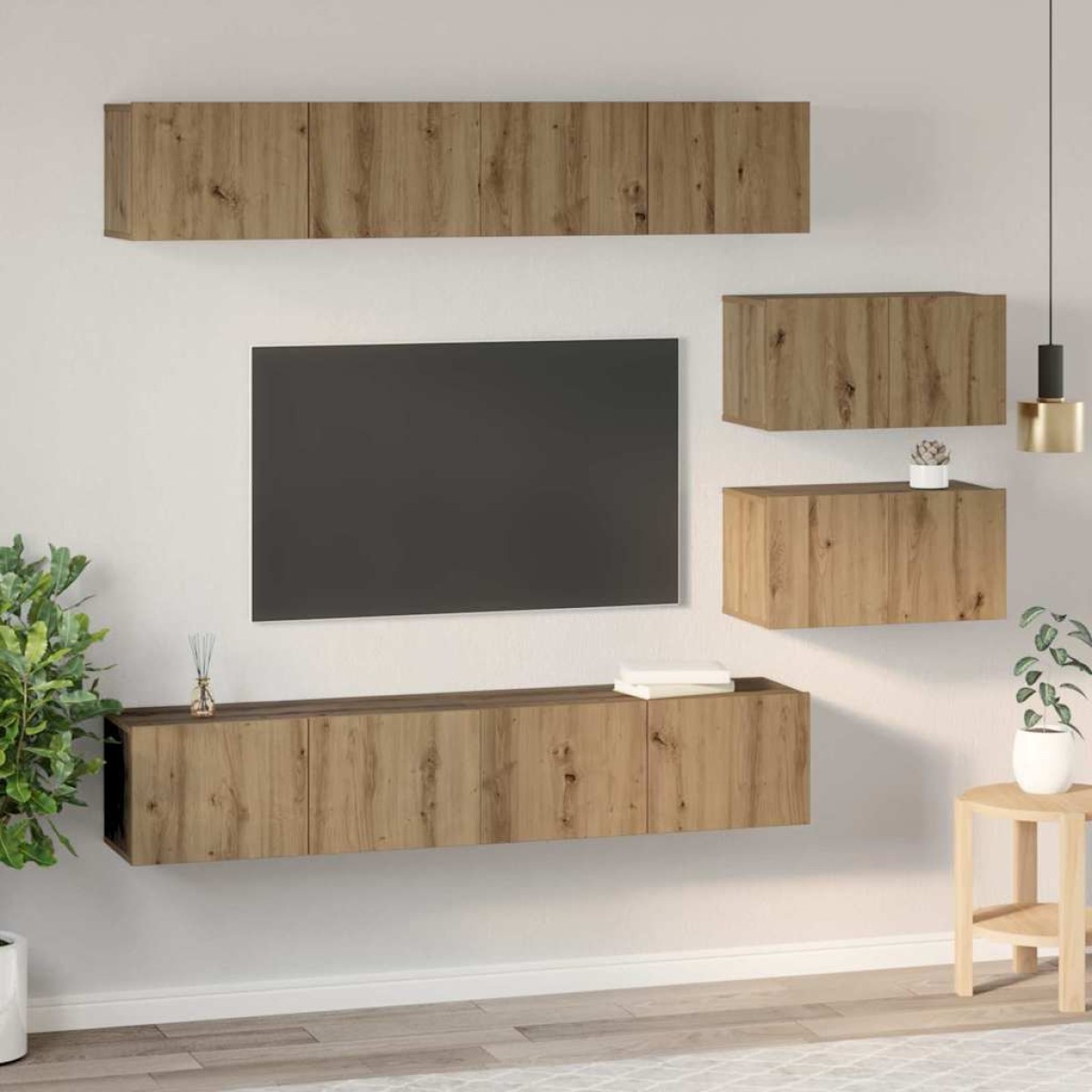vidaXL Σετ επίπλου τηλεόρασης 6 τμχ. Artisan Oak Επεξεργασμένο Ξύλο